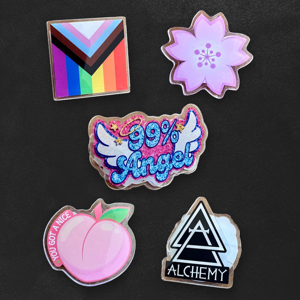 Custom Acrylic Binder Clips, Two-Sided Print