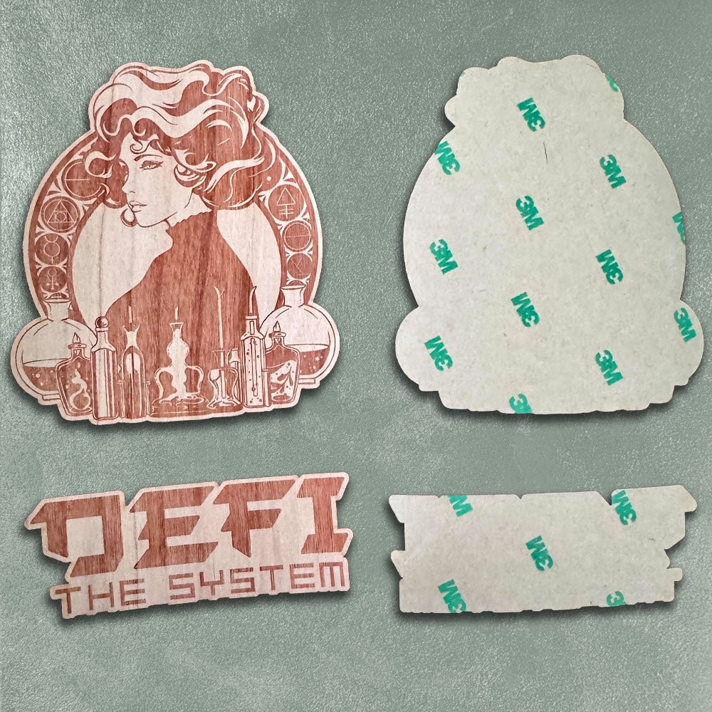 Burned Wooden Stickers (USA Made) - Alchemy Merch