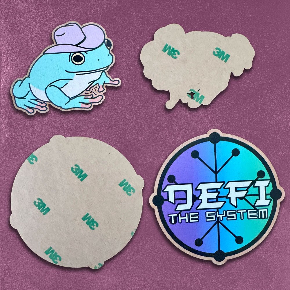 UV Printed Wooden Stickers (USA Made) - Alchemy Merch
