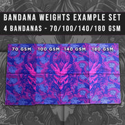 Custom Bandana Example Set, 4 Fabric Weights
