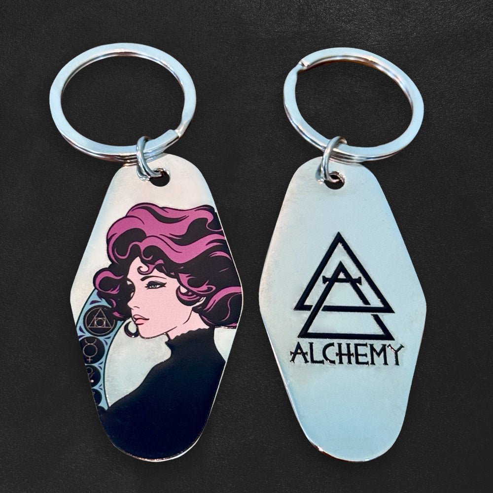 Custom Metal Motel UV Keychains - Alchemy Merch - Make your own custom Metal Motel UV Keychains - custom merchandise