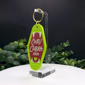 Load video: Custom Motel Keychains, UV Printed | Alchemy Merch