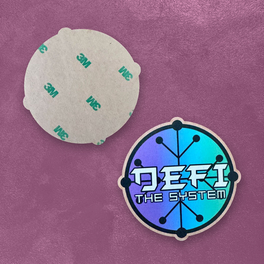 Custom UV Printed Wooden Stickers, Made in USA