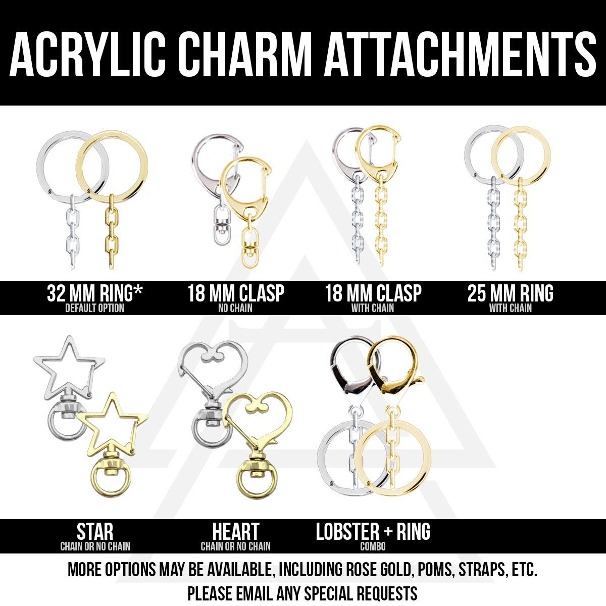 Holographic Acrylic Keychains - Alchemy Merch