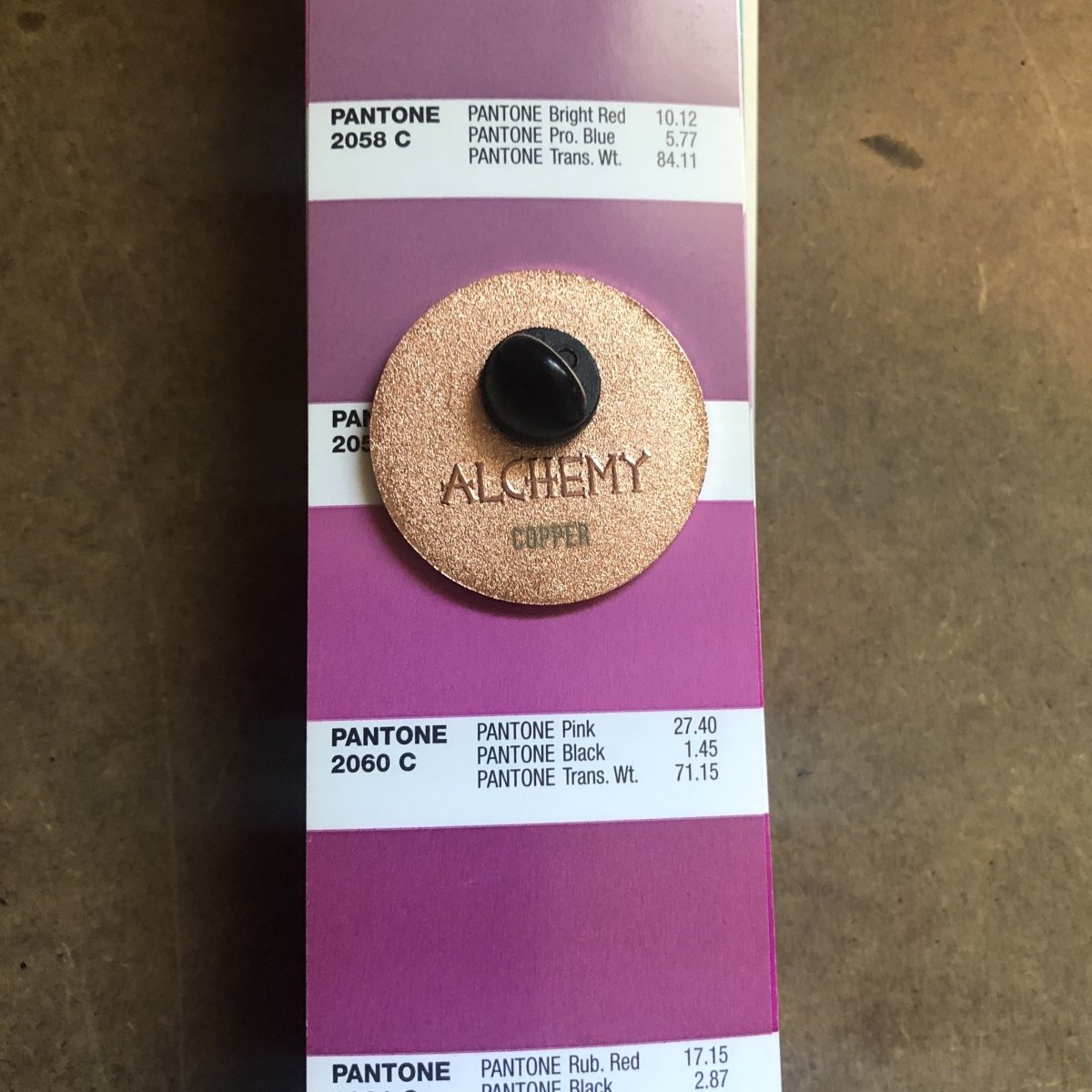 Metal Pin Sample Set - 17 different pin platings - Alchemy Merch