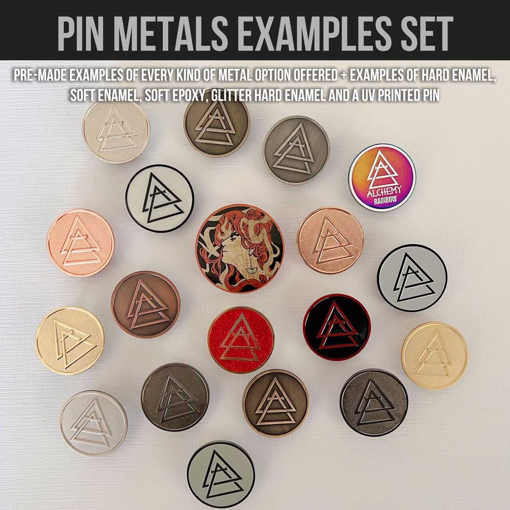 Pin Metals Example Set - Alchemy Merch