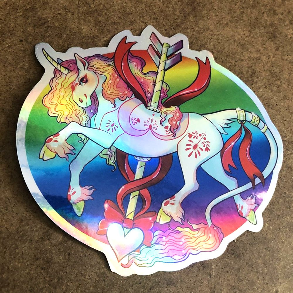 Rainbow Holographic Stickers - Alchemy Merch